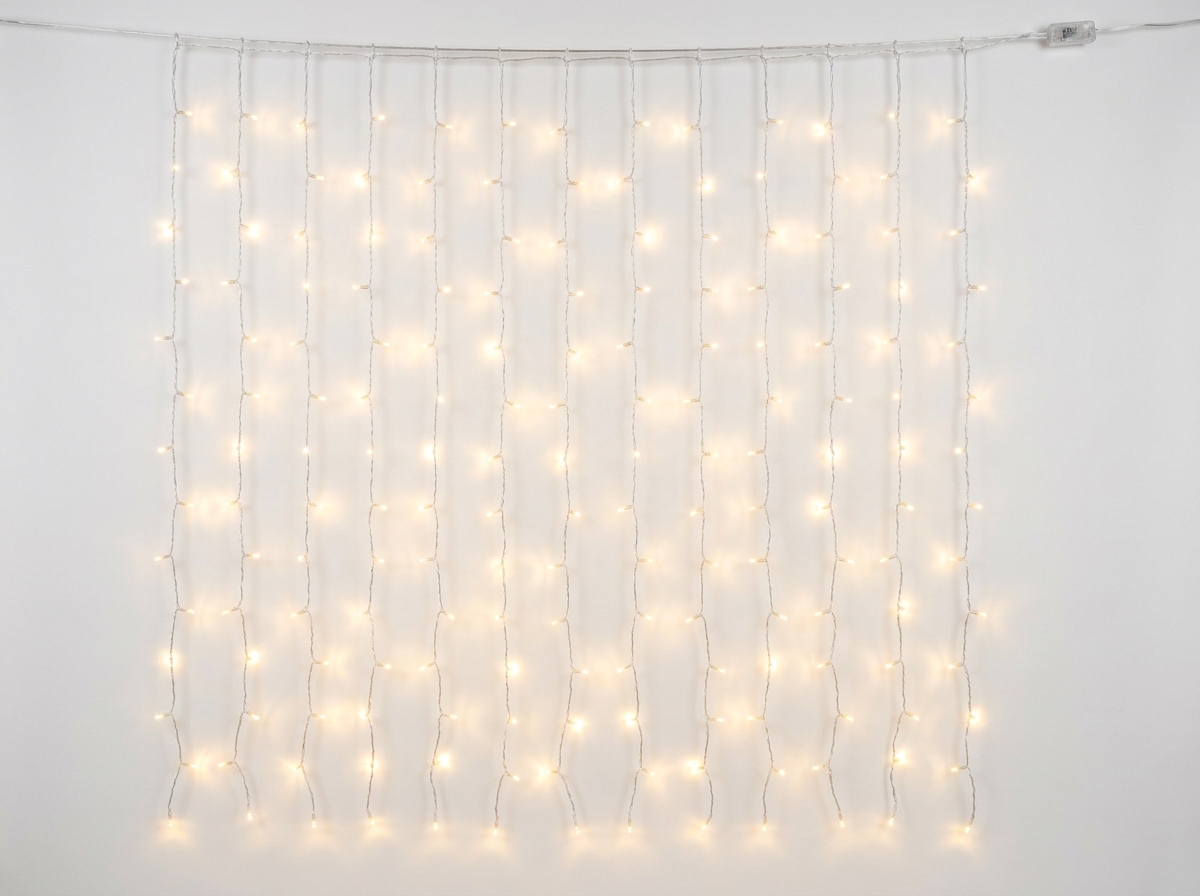 Perdea LED Geam Warm White